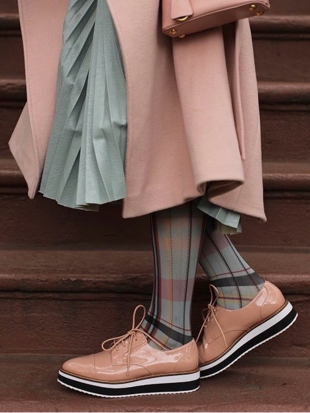 Halogen X Atlantic Pacific Gabriela Oxford Platform Patent Blush Pink Shoes 8.5